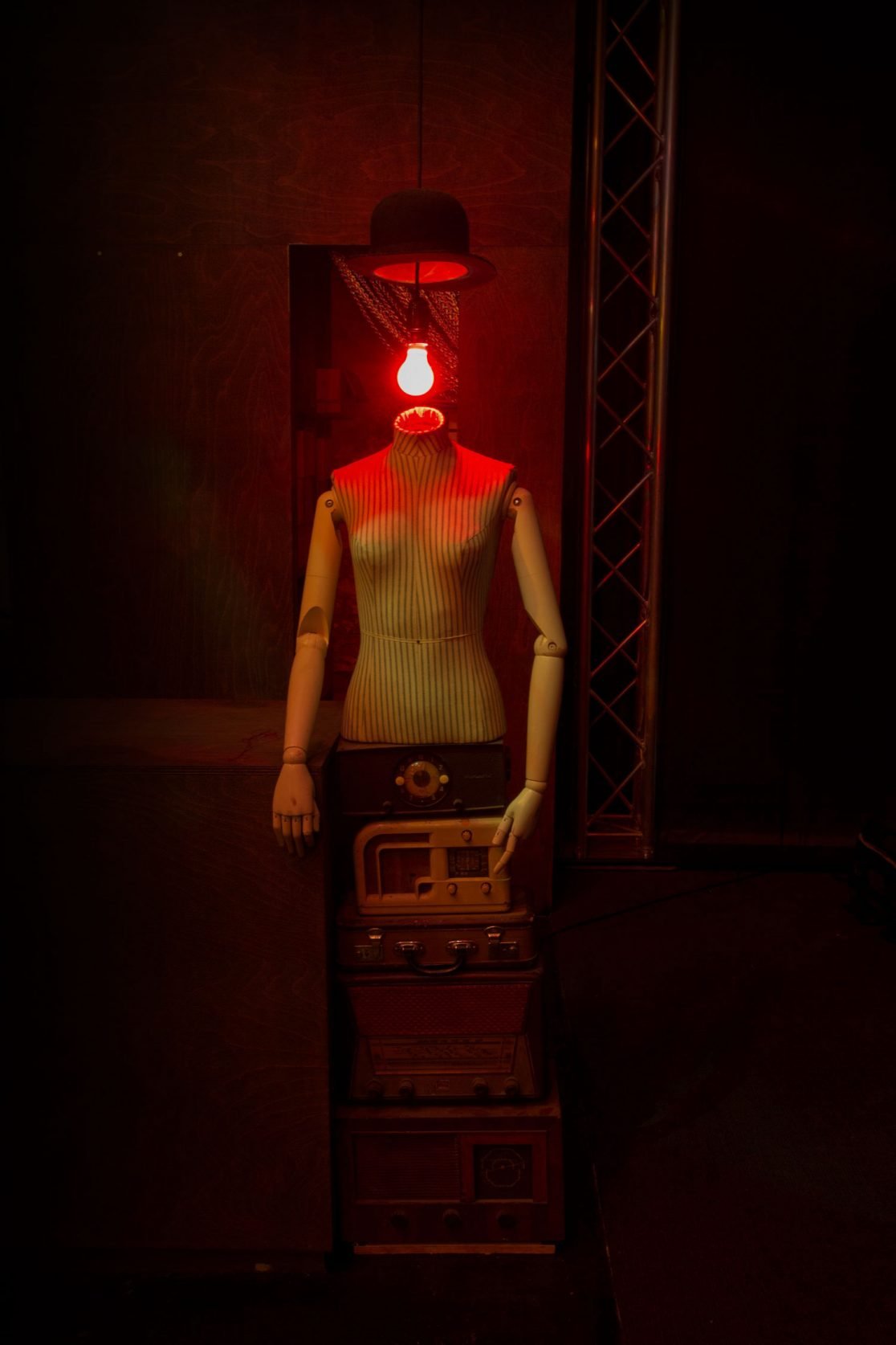 Reception lady, part of Memory Light - art installation - Sound Art Venue in Leake St