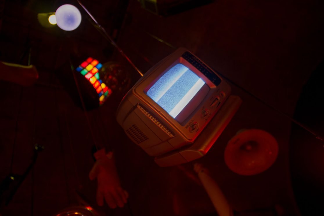 TV on, part of Memory Light - art installation - Sound Art Venue in Leake St