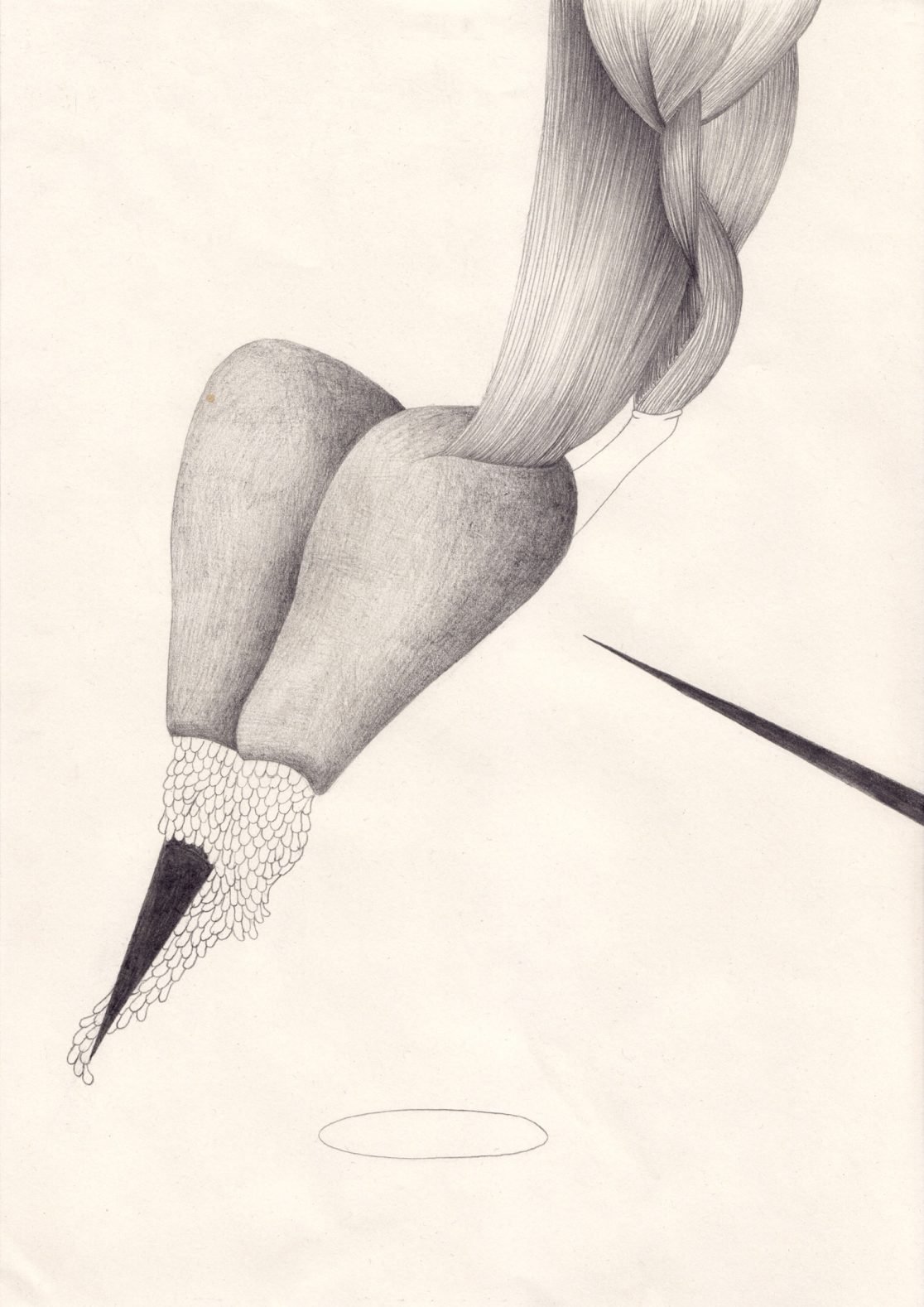 Lamentos, pencil drawing, part of the series Tinajas