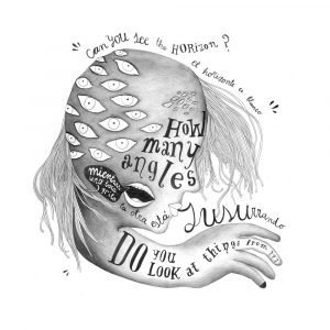 White Horizon, pencil drawing