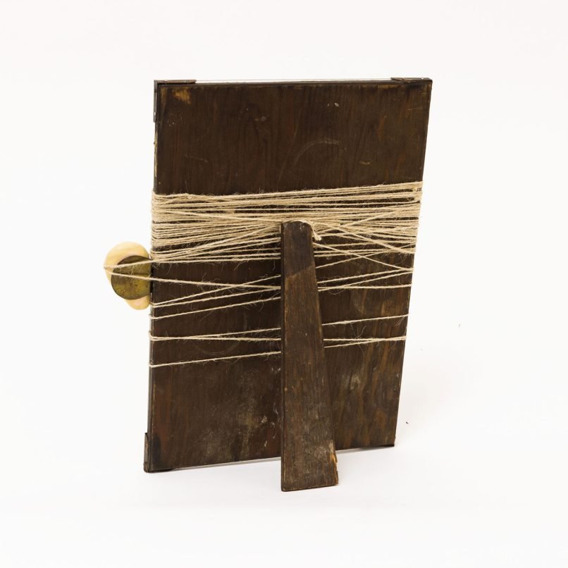 Los Olvidados, assemblage, 35 x 23 cm, back