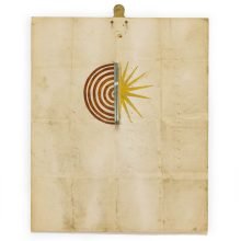 I Believed I Was Two Halves, assemblage and ink on paper