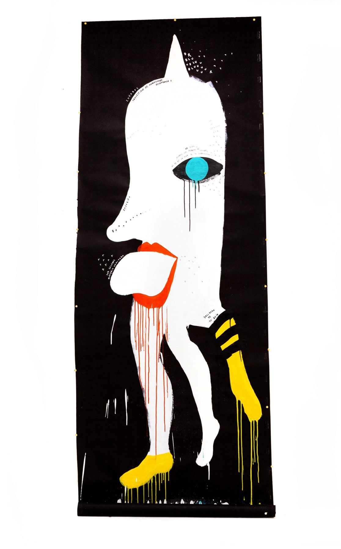 Gigante Blanco 02, acrylic on Colorama paper, 270 x 95 cm