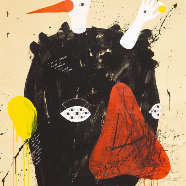 Nariz Roja, acrylic on Colorama paper, 260 x 115 cm, detail