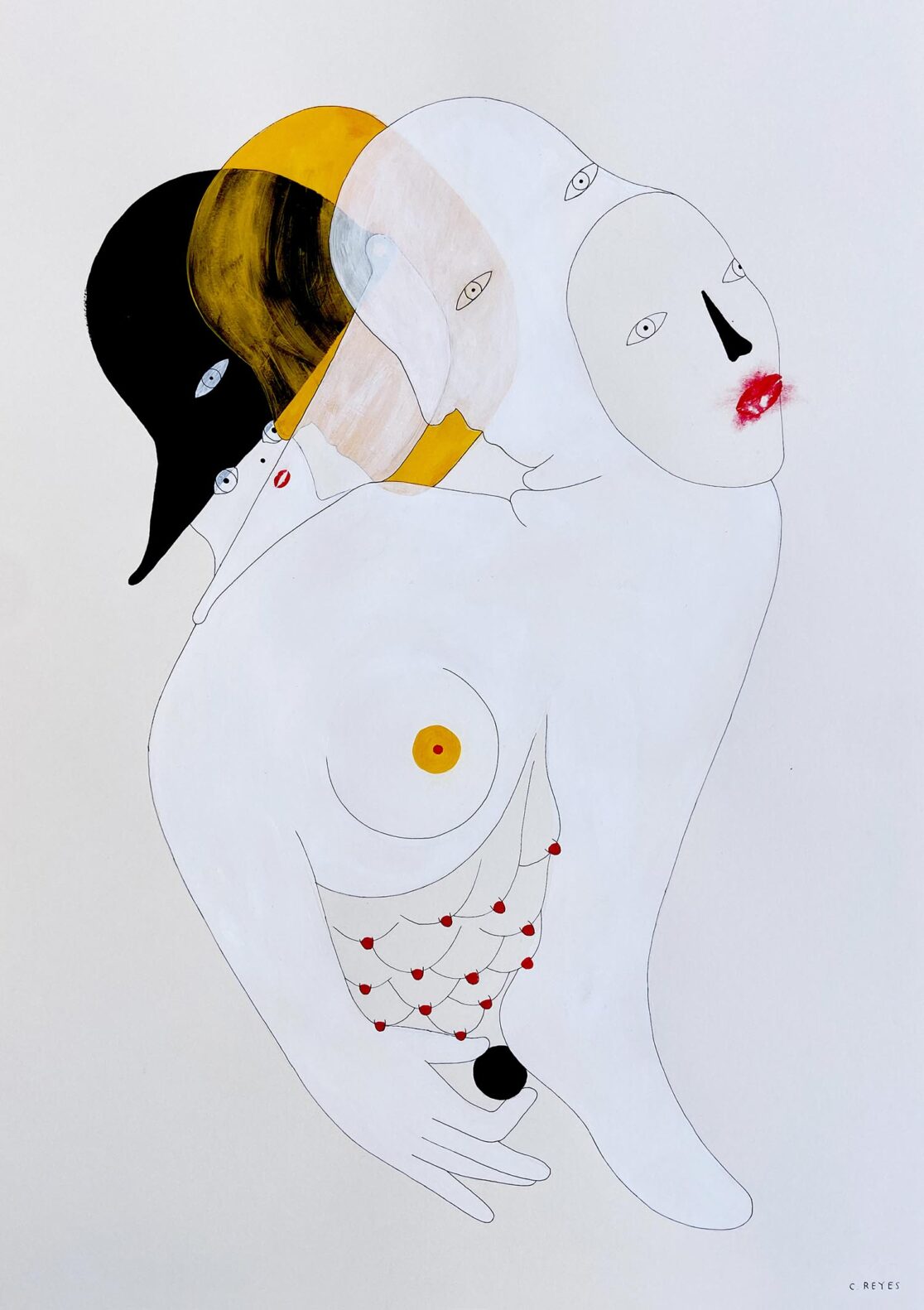 Dama Olvido, drawing, Cristina Reyes