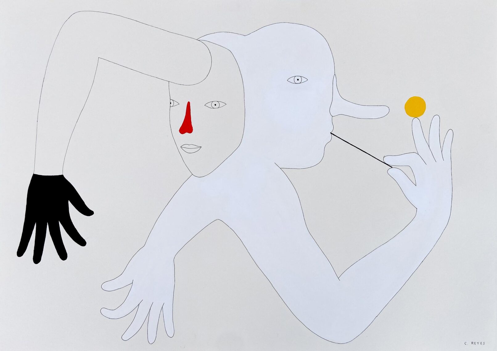 Tiro Al Blanco, drawing, Cristina Reyes