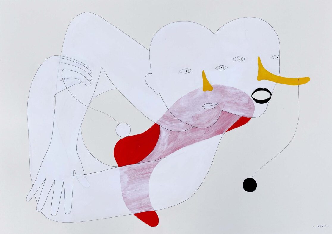 Trapecistas, drawing, Cristina Reyes